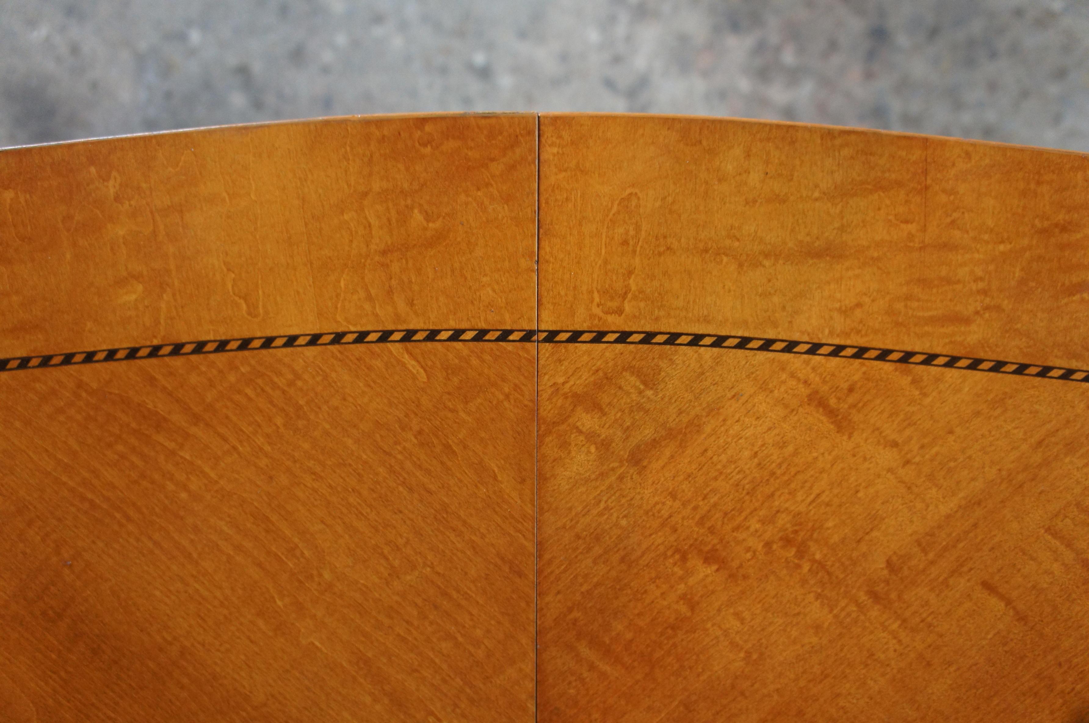 Vintage 1990s National Mt. Airy Maple Ebonized Biedermeier Dining Table 4064 2