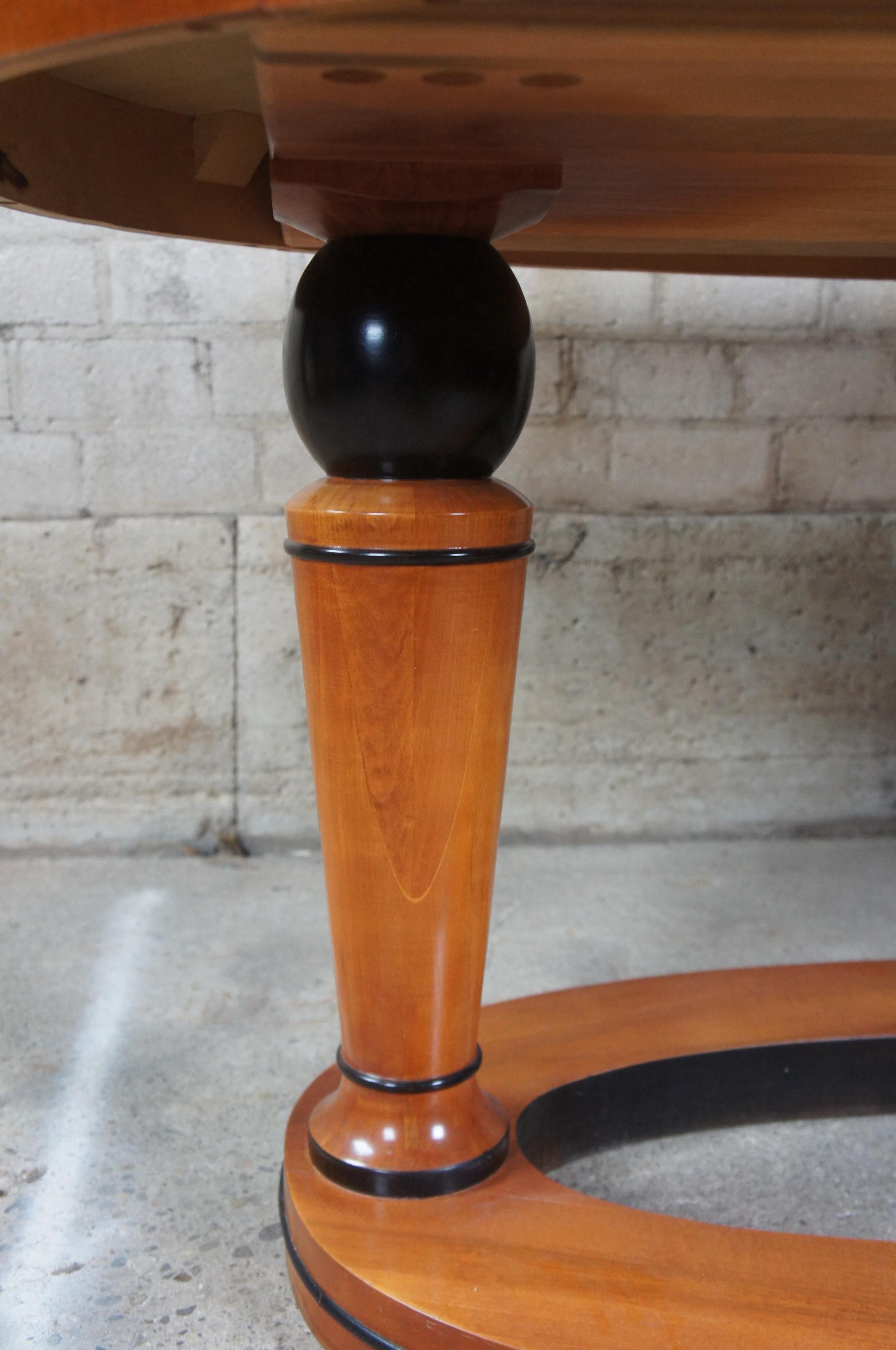 Vintage 1990s National Mt. Airy Maple Ebonized Biedermeier Dining Table 4064 3
