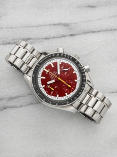 Vintage 1990s Omega Speedmaster 3510.61 Steel Red Schumacher Dial Auto 39mm