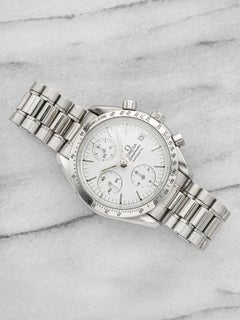 Vintage 1990s Omega Speedmaster 3511.2 Stainless Steel White Dial Auto 39mm