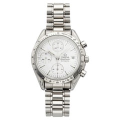 Vintage 1990s Omega Speedmaster 3511.2 Stainless Steel White Dial Auto 39mm