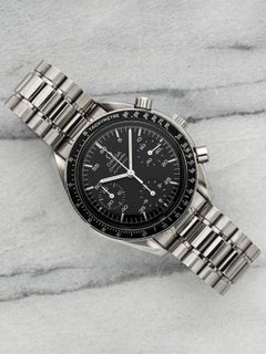 Vintage 1990s Omega Speedmaster Reduced Steel 3510.50 Auto Black Dial 39mm