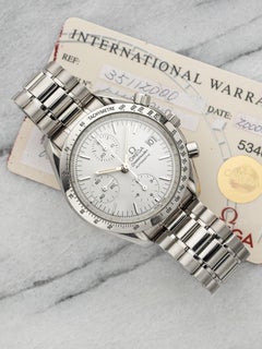 Vintage 1990s Omega Speedmaster Reduced Steel 3510.50 Auto Matte White Dial 39mm
