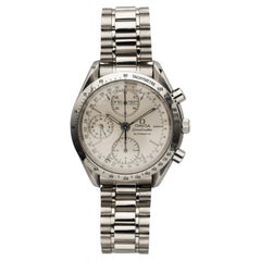Vintage 1990s Omega Speedmaster Steel 3521.30.00 Auto White Dial 39mm