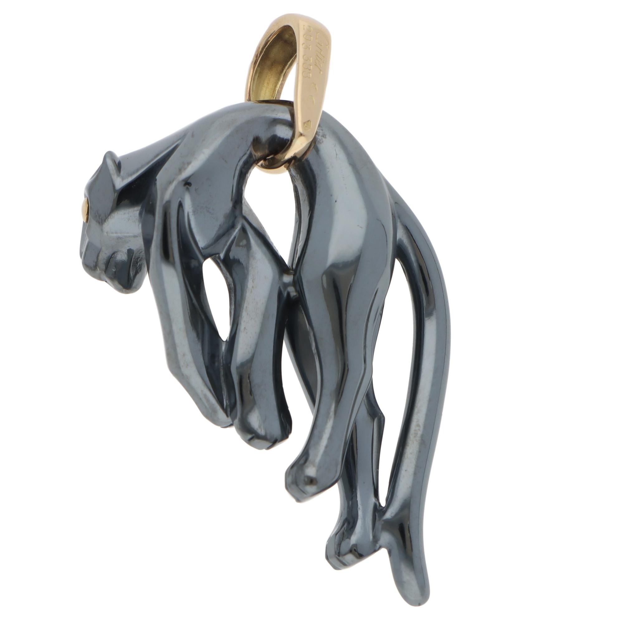 Ciondolo in ematite Panthère de Cartier vintage del 1990 In condizioni buone in vendita a London, GB