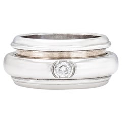 Vintage 1990s Piaget Spinner Ring with Diamond