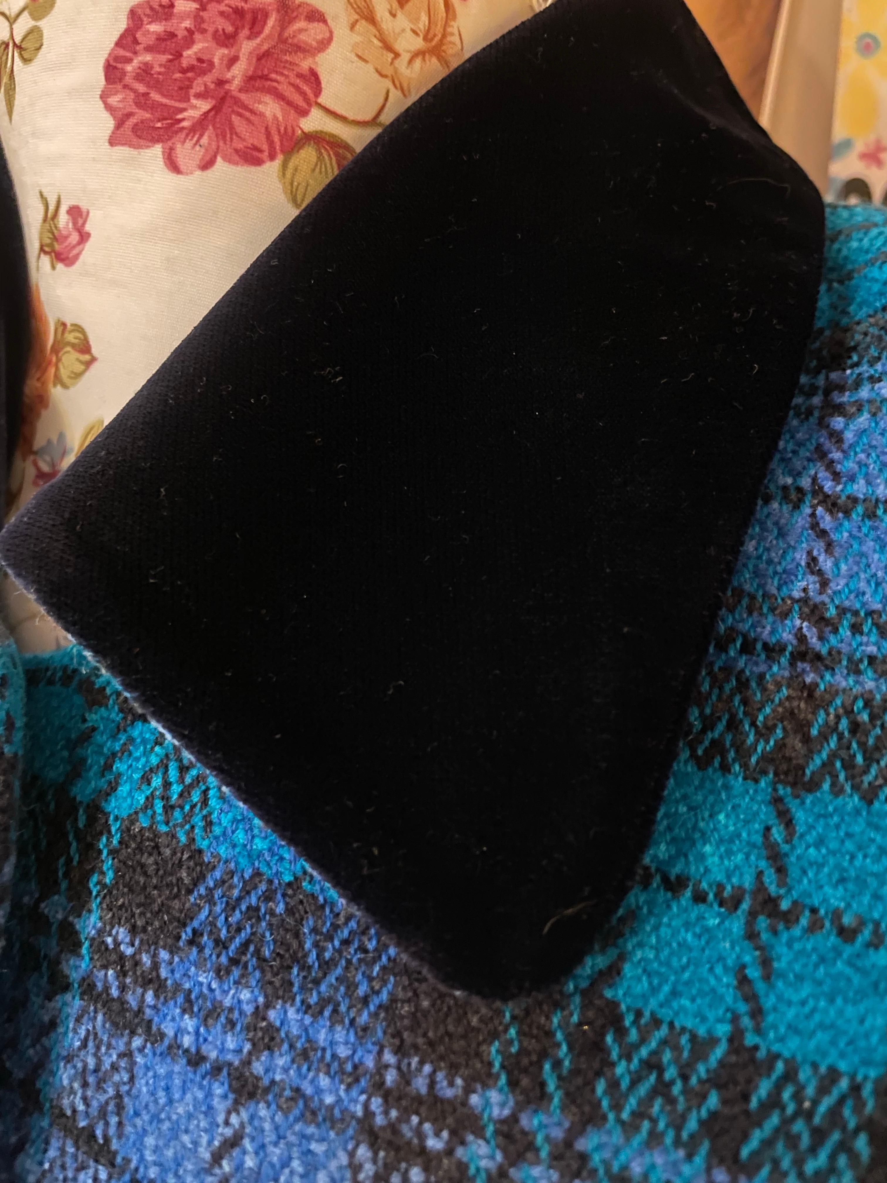 Vintage 1990s plaid blazer jacket LAURÈL by ESCADA In Excellent Condition For Sale In LAGNY-SUR-MARNE, FR
