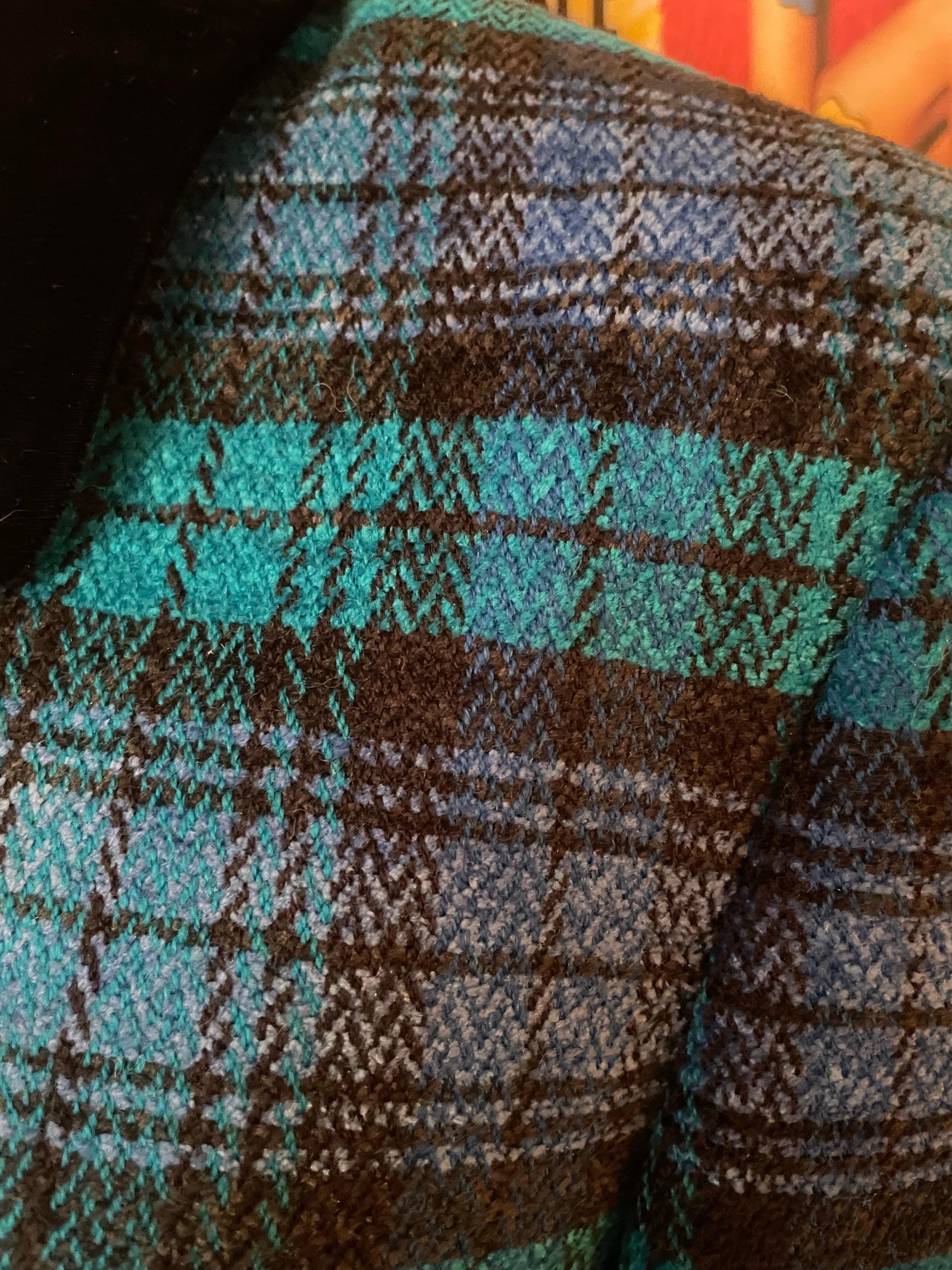 Vintage 1990s plaid blazer jacket LAURÈL by ESCADA For Sale 1