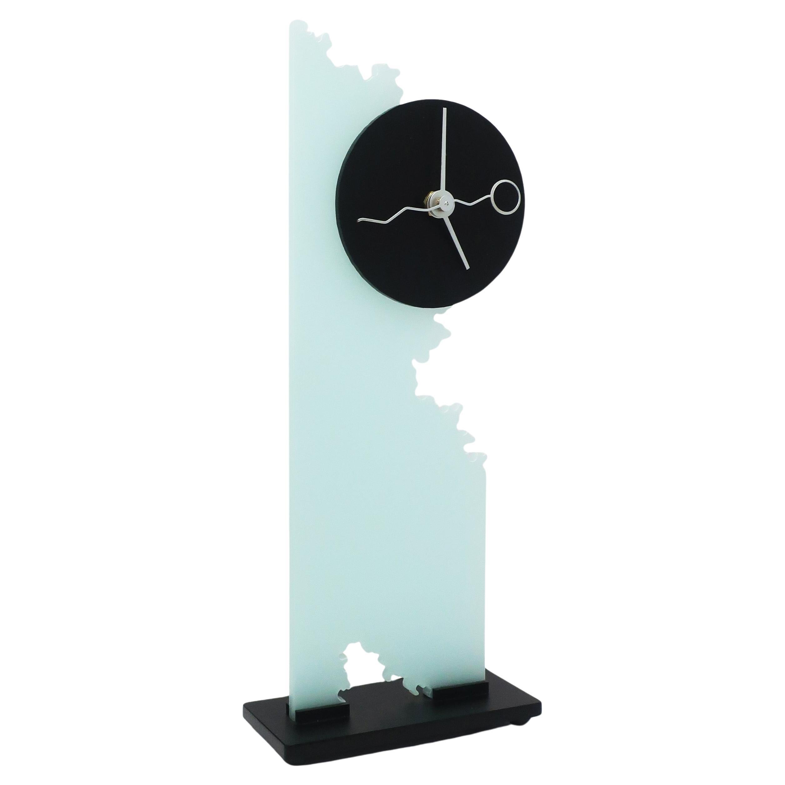 Horloge de bureau postmoderne vintage des années 1990 de Brian Prothro pour Zipadeedoodah Designs