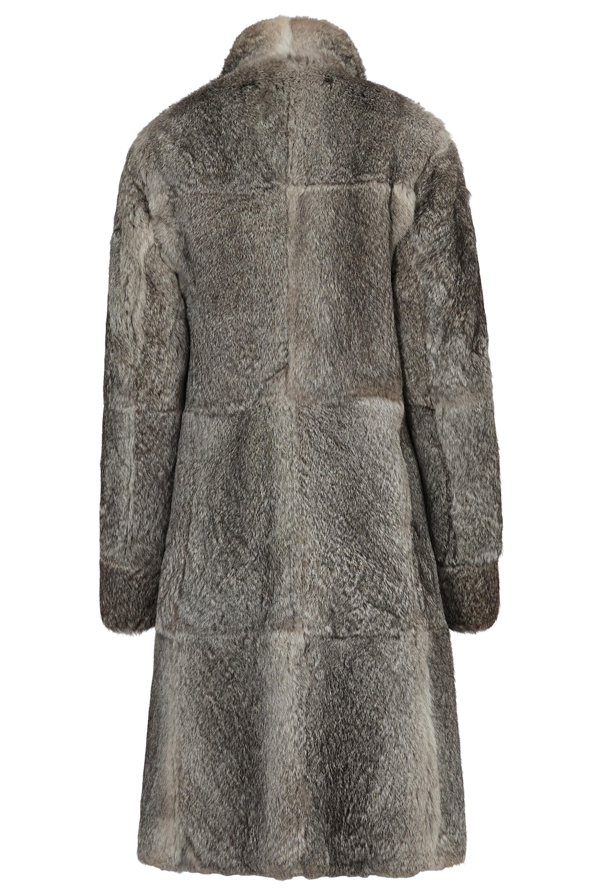 Vintage 1990's Prada Leather & Fur Reversible Coat en vente 1