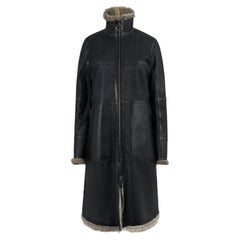 Vintage 1990's Prada Leather & Fur Reversible Coat