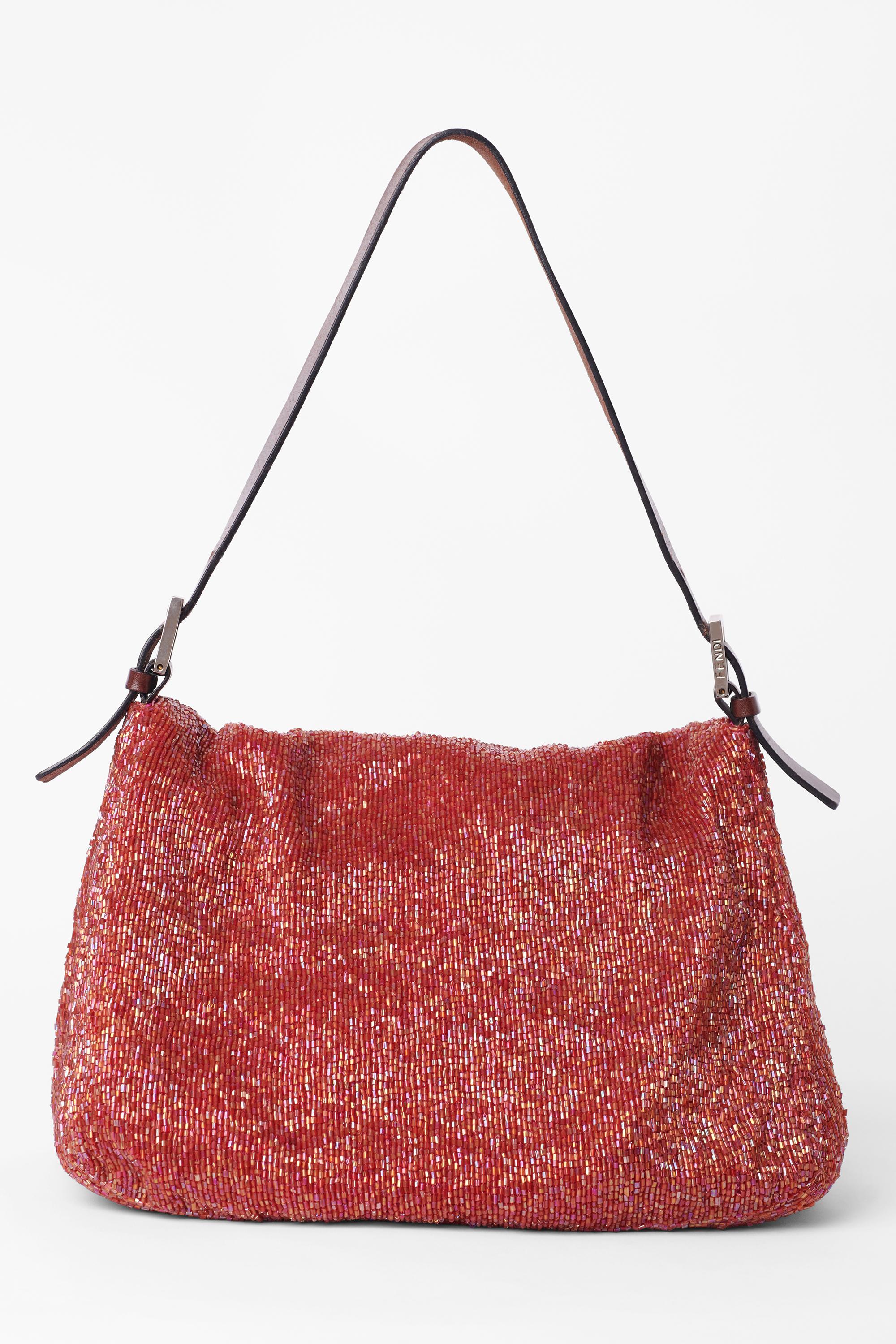 Brown Vintage 1990’s Red Sequins Mamma Bag