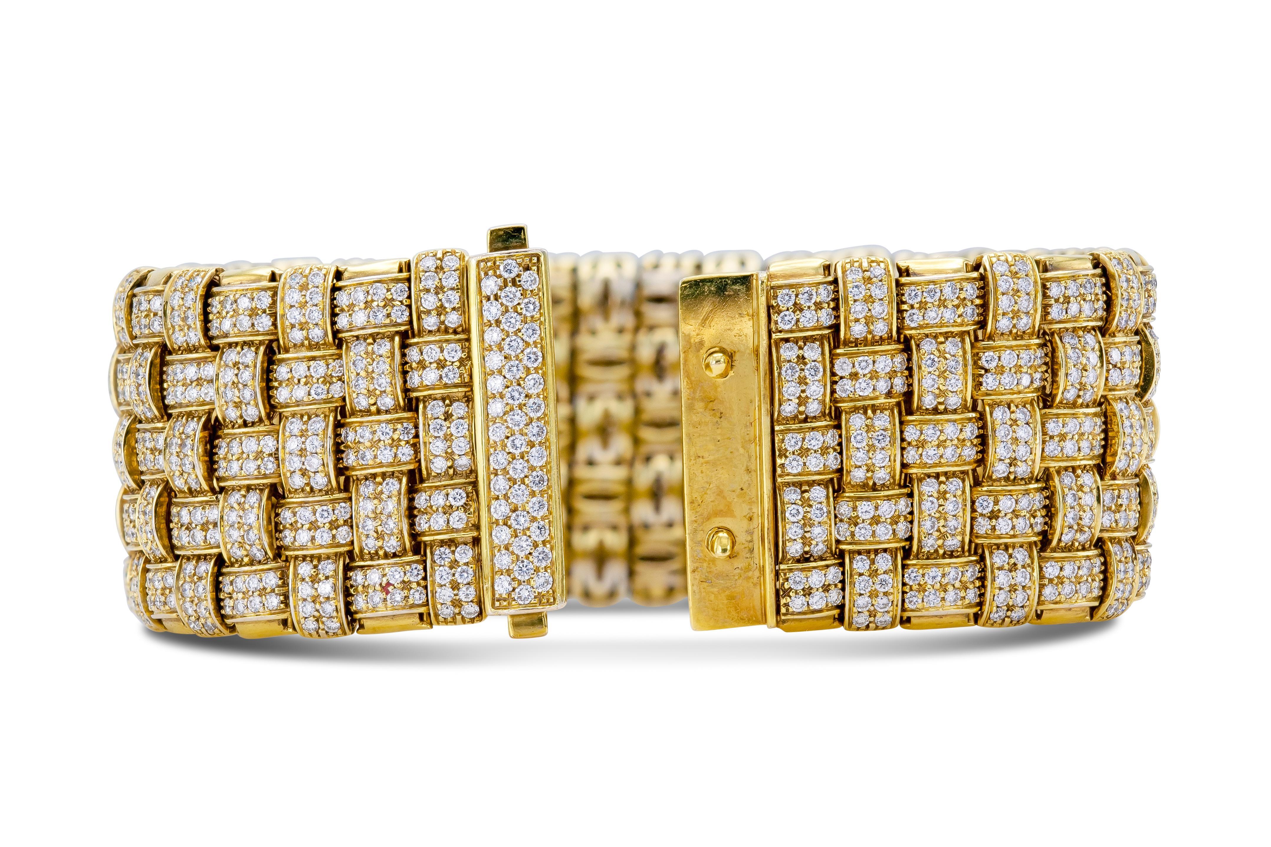Roberto Coin Appassionata Goldarmband mit Diamanten, Vintage 1990er Jahre im Zustand „Gut“ im Angebot in New York, NY