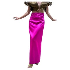 Retro 1990s SATIN COLUMN SKIRT