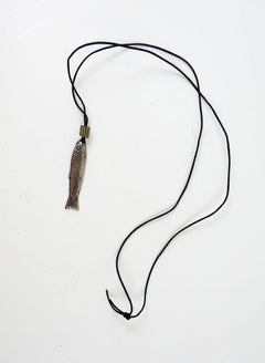 Vintage 1990s Sterling Silver Fish Pendant Artist Studio