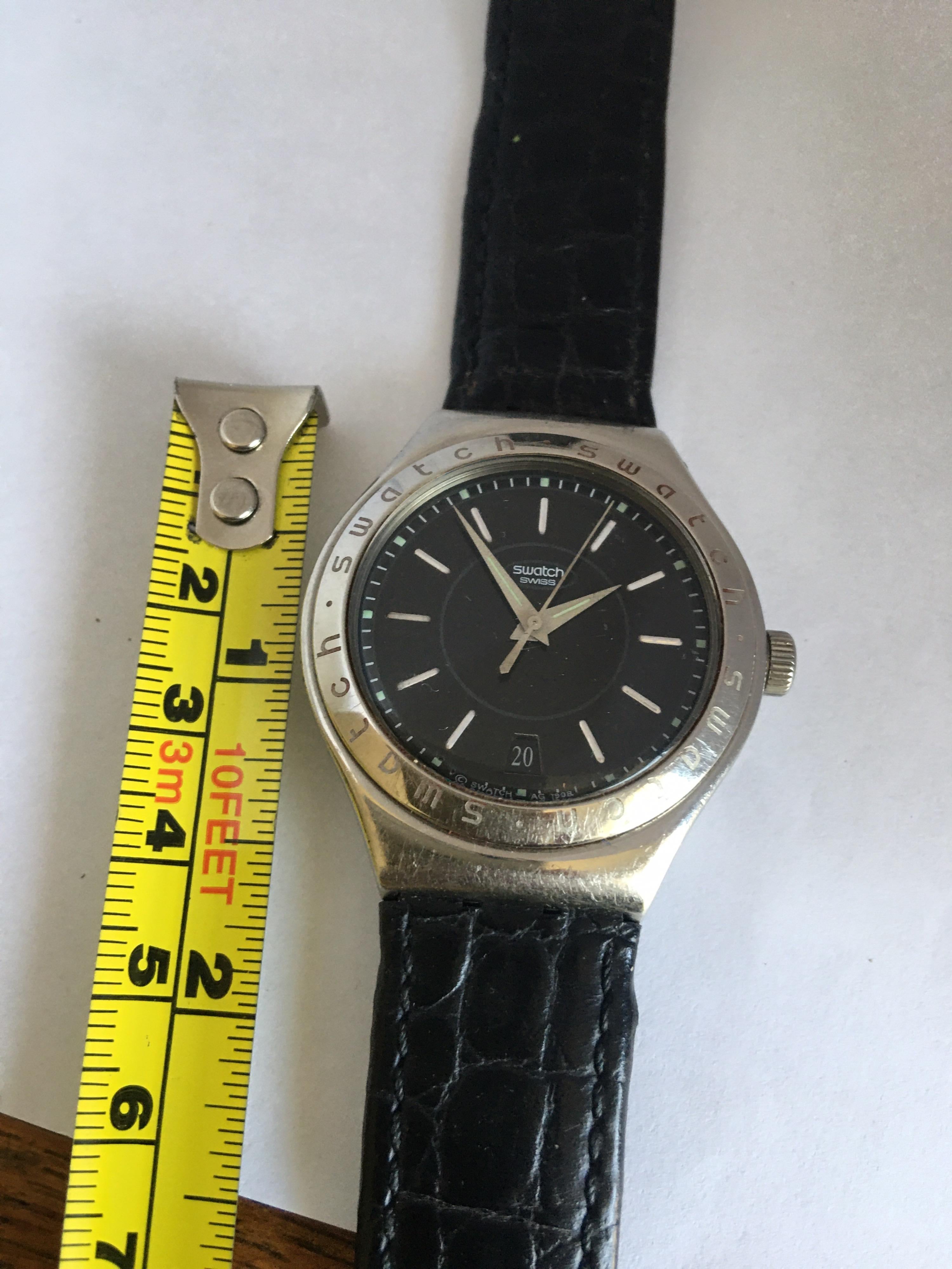 Vintage 1990s Stainless Steel Swatch Automatic / Mechanical Watch In Good Condition For Sale In Carlisle, GB