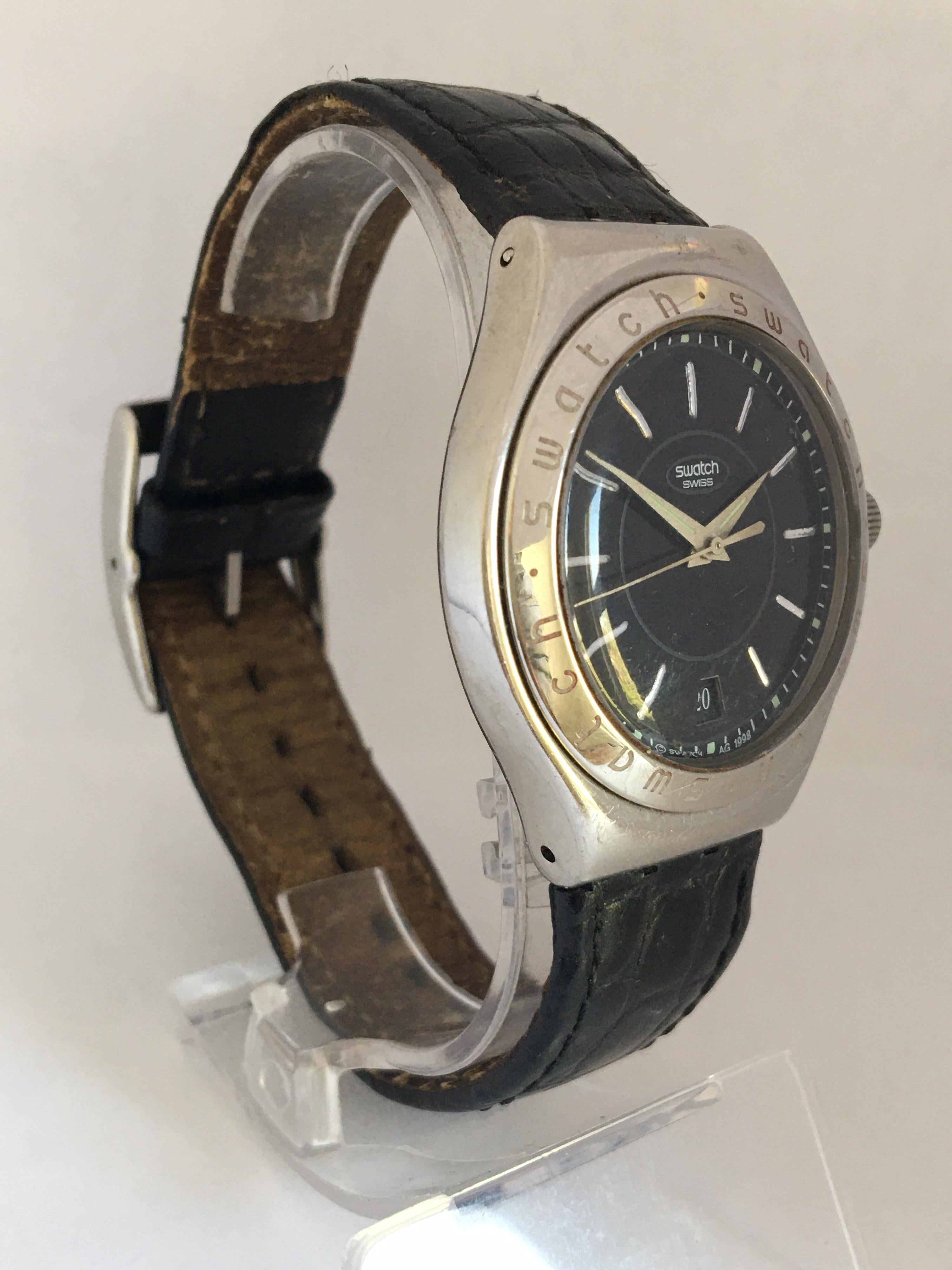 Vintage 1990s Stainless Steel Swatch Automatic / Mechanical Watch For Sale 1