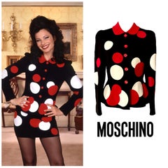 Vintage 1990s The Nanny MOSCHINO polka dot jacket