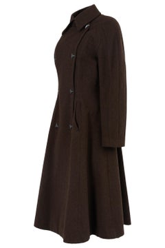 Vintage 1990's Thierry Mugler Brown Wool Coat