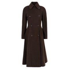 Vintage 1990's Thierry Mugler Brown Wool Coat