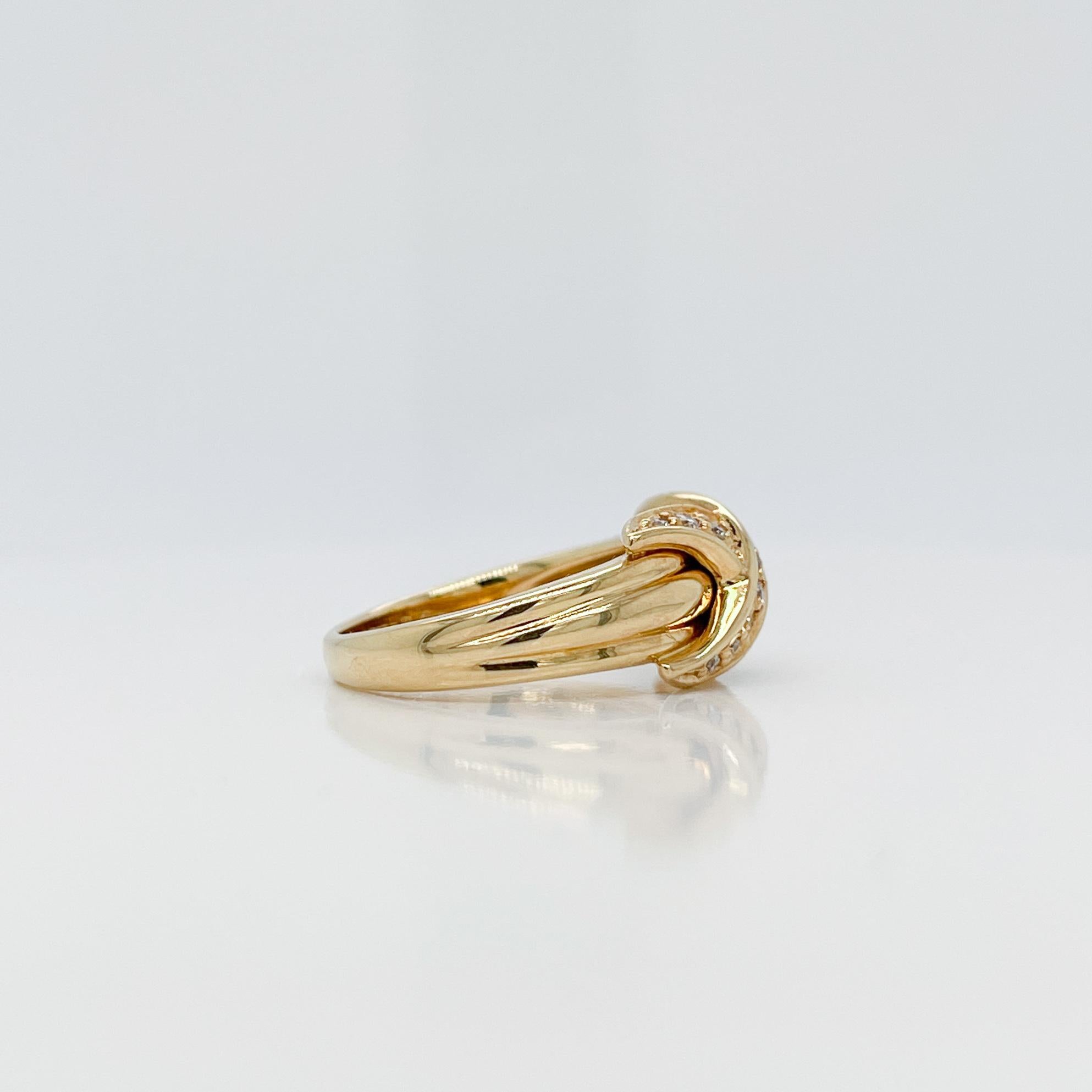 18 Karat Gold & Diamant 'X' Ring von Tiffany & Co., Vintage, 1990er Jahre im Angebot 4