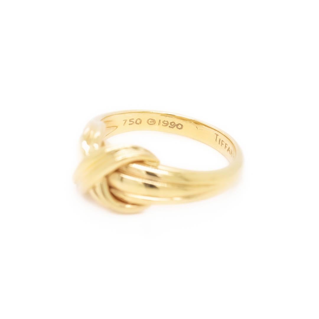 Vintage 1990s Tiffany & Co. 18k Gold 'X' Ring  For Sale 6