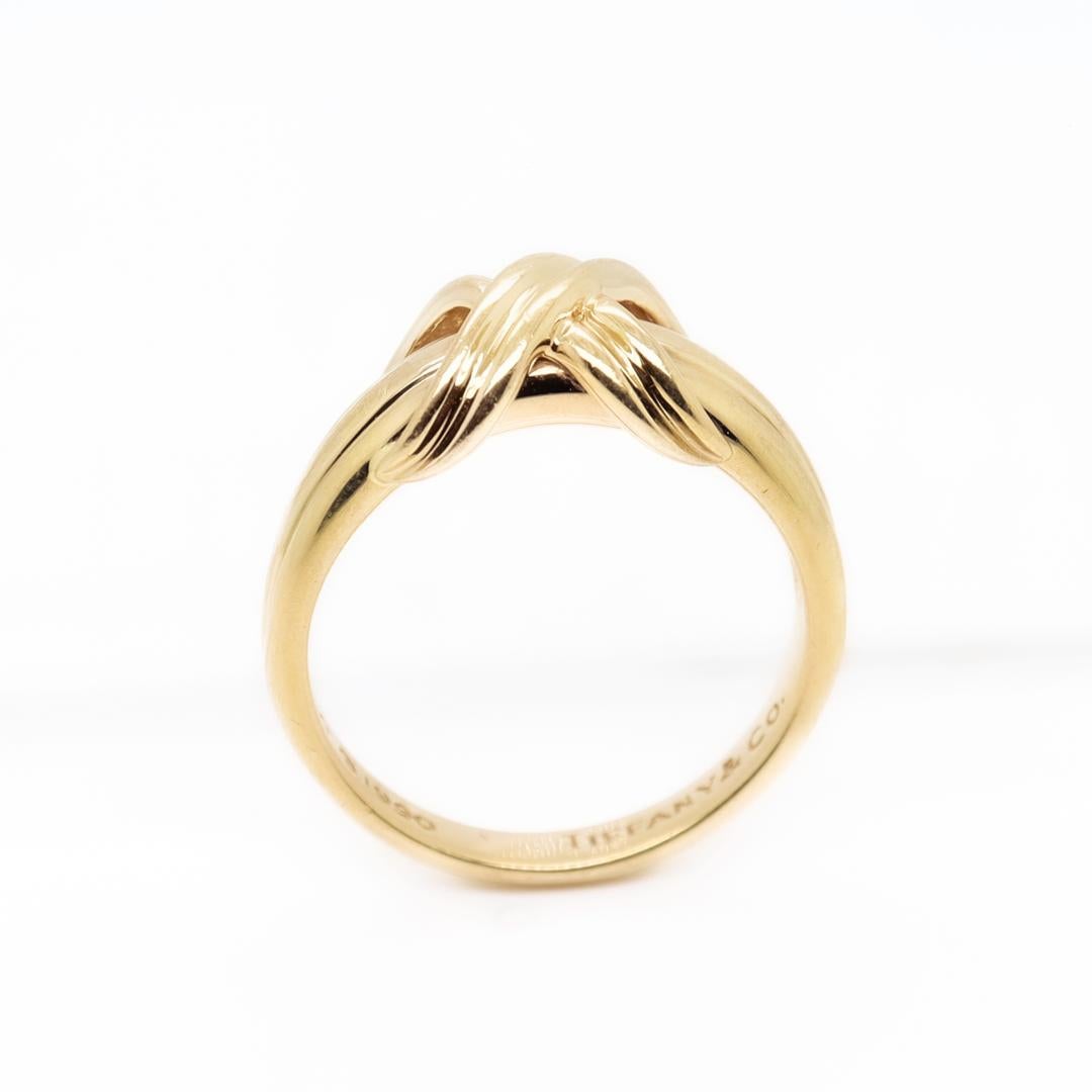 Tiffany & Co., bague « X » vintage en or 18 carats, années 1990 Bon état - En vente à Philadelphia, PA