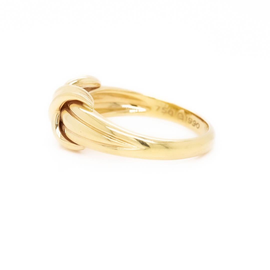 Vintage 1990s Tiffany & Co. 18k Gold 'X' Ring  For Sale 2