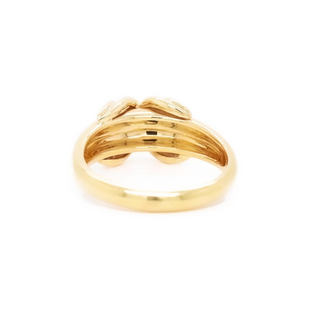 Vintage 1990s Tiffany & Co. 18k Gold 'X' Ring  For Sale 3