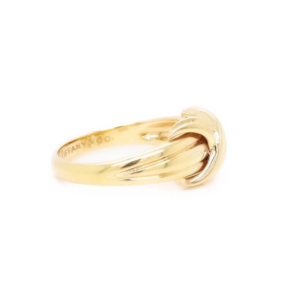 Vintage 1990s Tiffany & Co. 18k Gold 'X' Ring  For Sale 4
