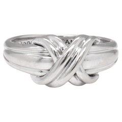 Vintage 1990's Tiffany & Co. 18K White Gold Signature 'X' Ring