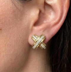 Tiffany & Co. Diamond X Knot Cufflinks in 18K Yellow Gold