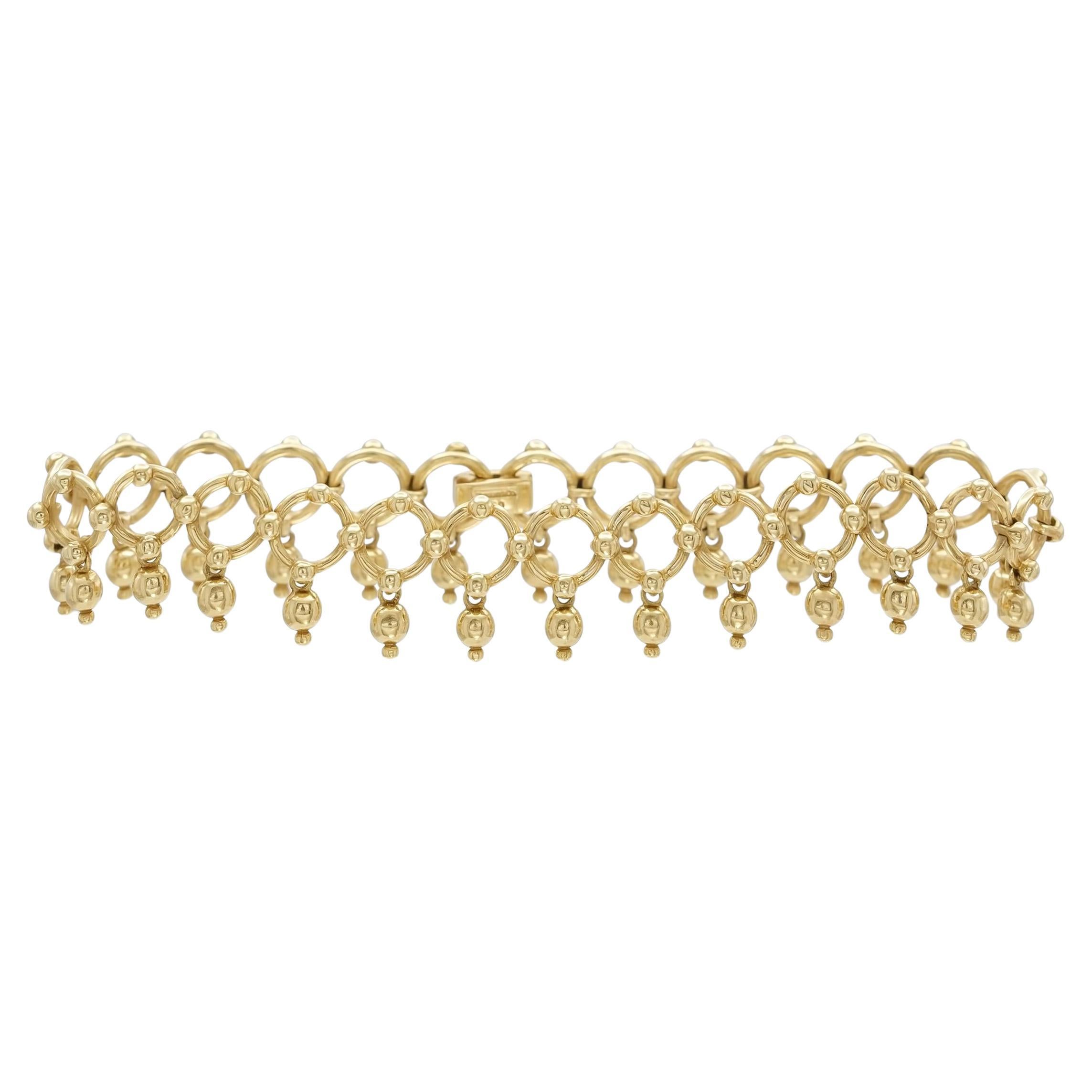 Vintage 1990s Tiffany & Co. Gold Circles and Beads Bracelet
