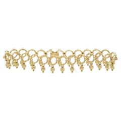 Vintage 1990 Tiffany & Co. Bracelet cercles et perles d'or