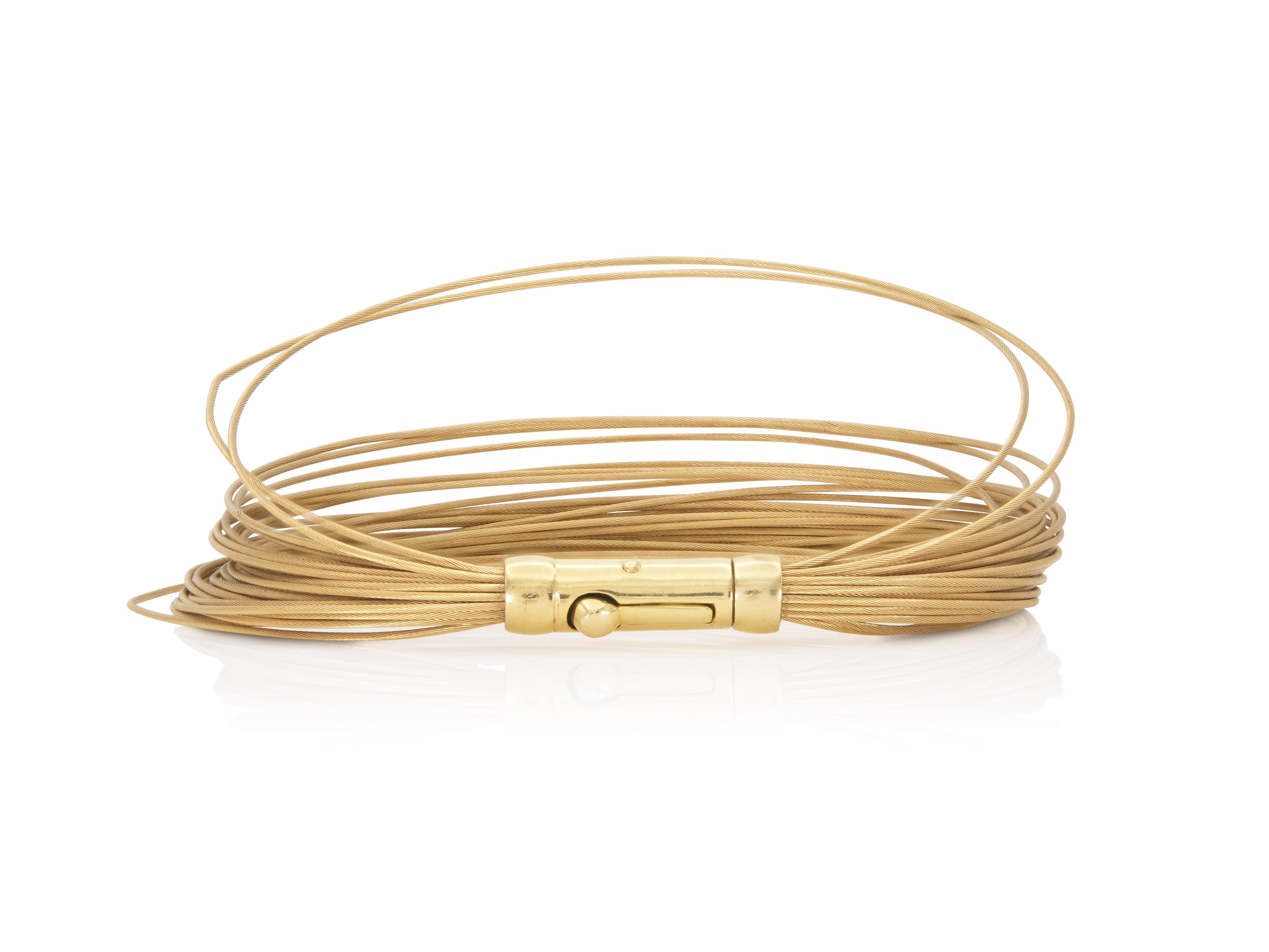Vintage anni '90 Tiffany & Co. Bracciale in filo d'oro a più fili In condizioni buone in vendita a New York, NY