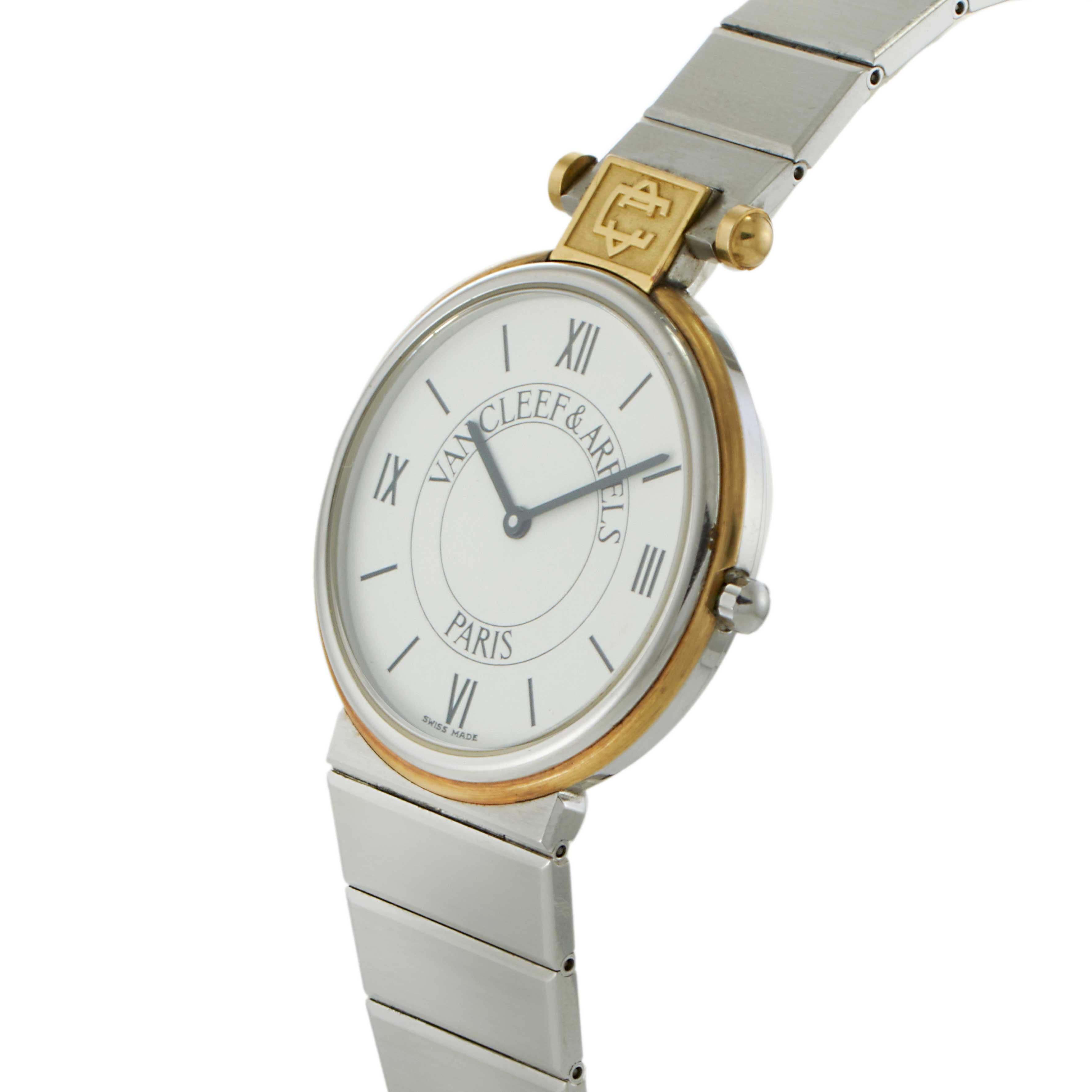 Vintage 1990's Van Cleef & Arpels No. 22 Two-Tone Watch - Quartz en vente 1