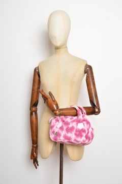 Vintage 1990's Vivienne Westwood Pink Leopard Print Mini Bag - Towelling
