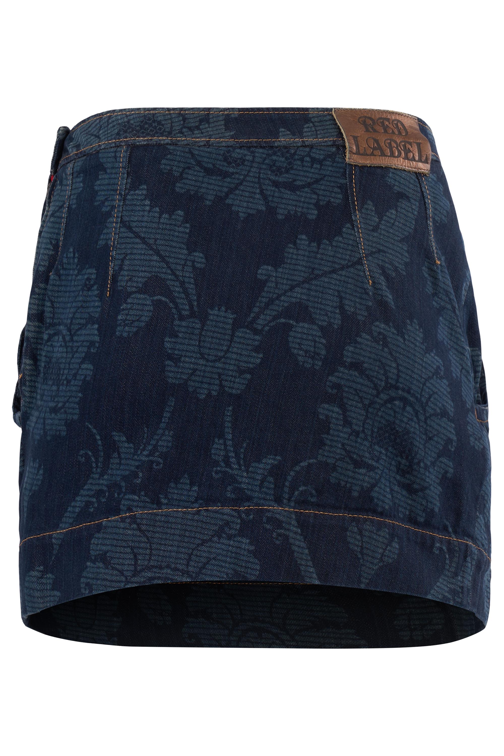 Falda vaquera estampada vintage años 90 Vivienne Westwood en Excelente estado para la venta en London, GB