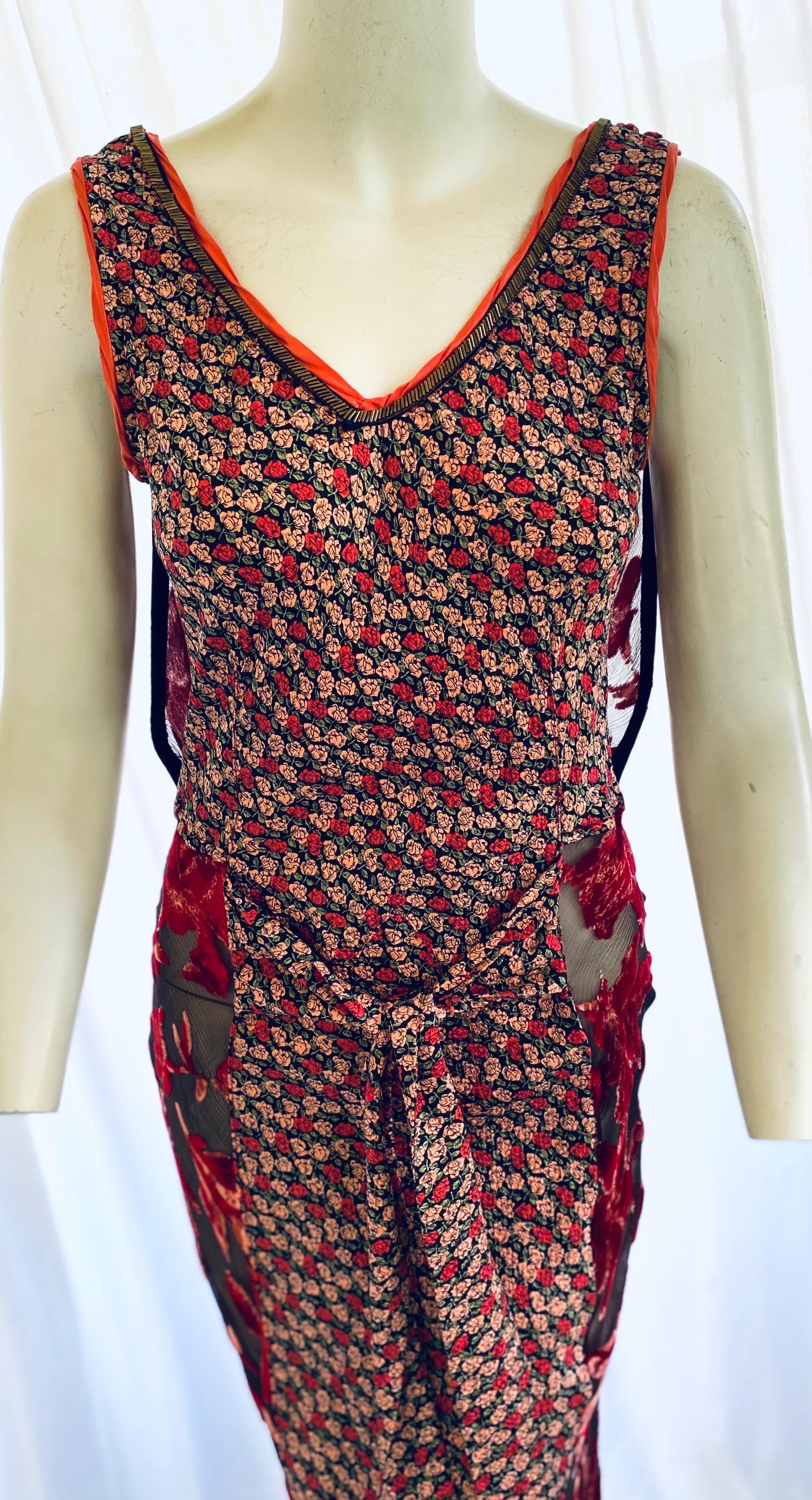 Voyage Invest in the Original Vintage 1990s Silk and Devore Velvet Dress 7