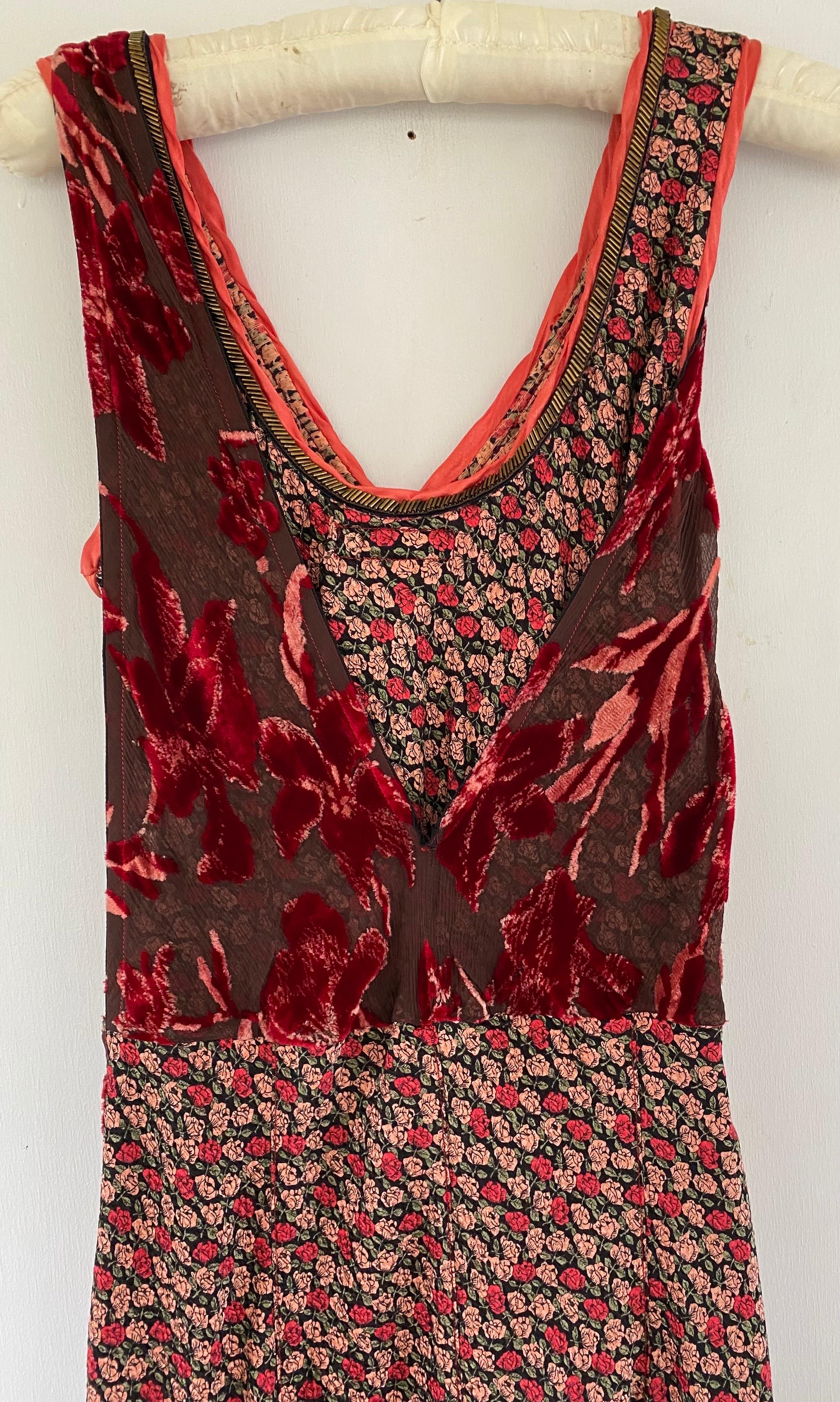 Voyage Invest in the Original Vintage 1990s Silk and Devore Velvet Dress 2
