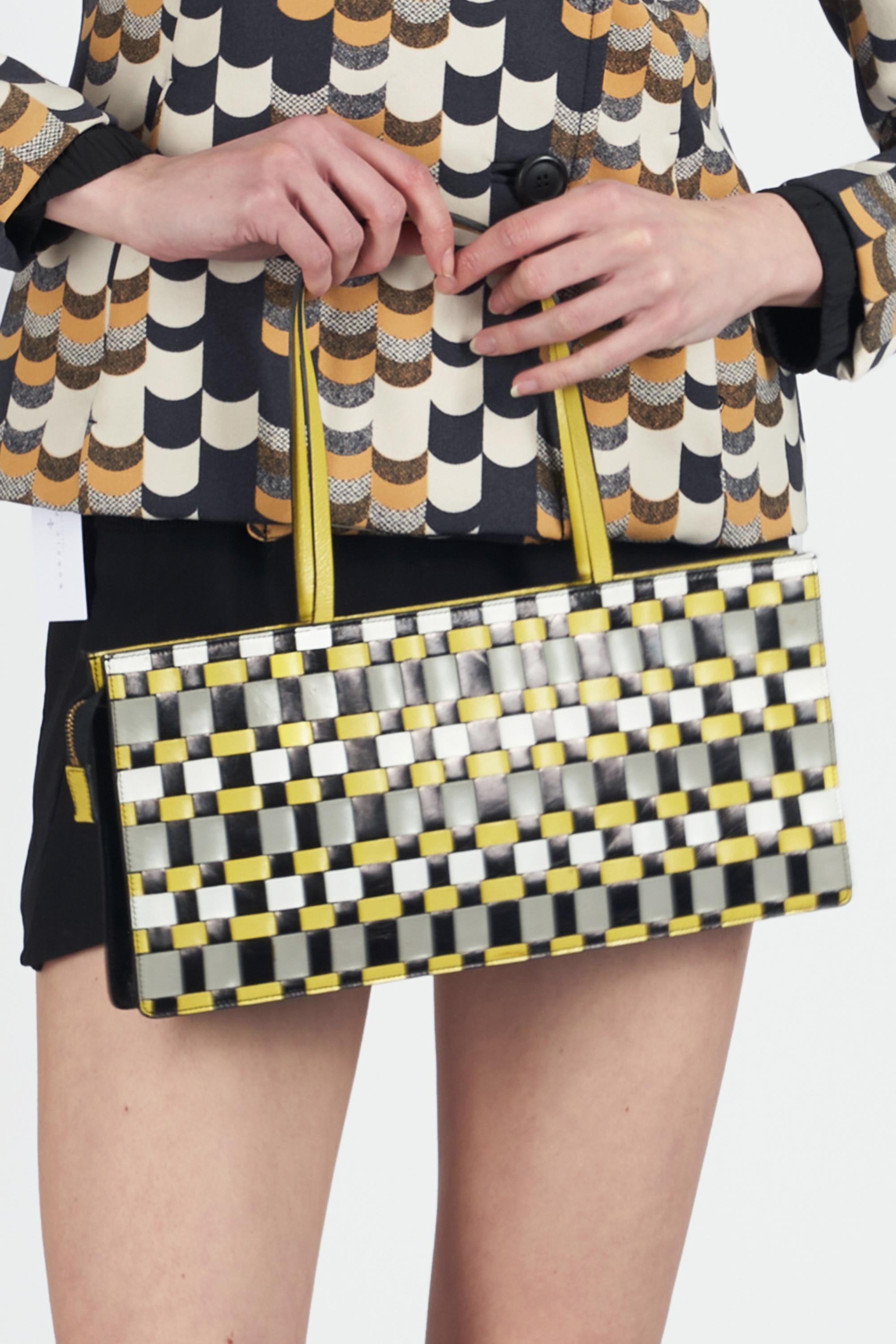 Vintage Miu Miu 1990's Woven Baguette Shoulder Bag In Excellent Condition In London, GB