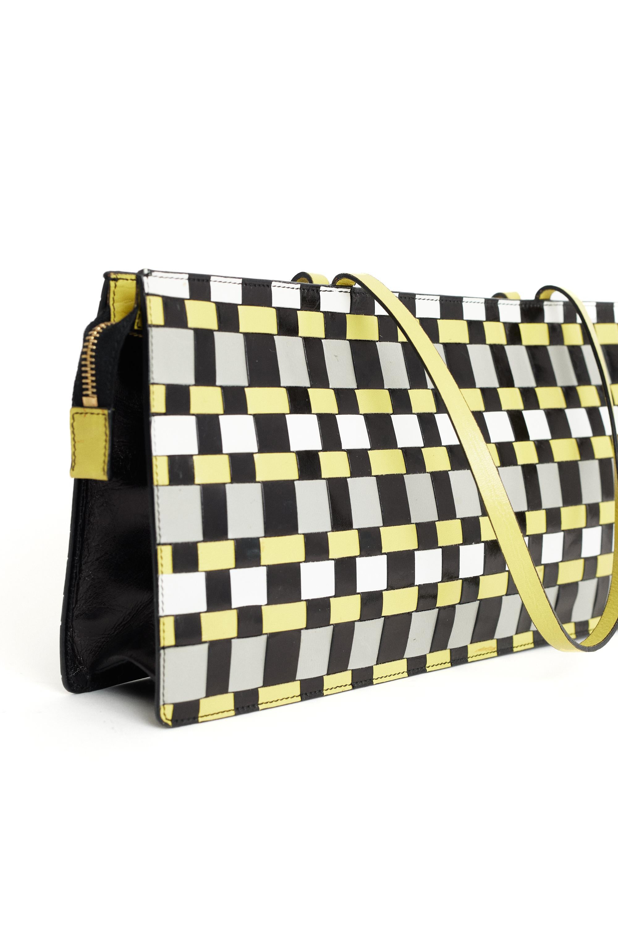 Vintage Miu Miu 1990's Woven Baguette Shoulder Bag 1