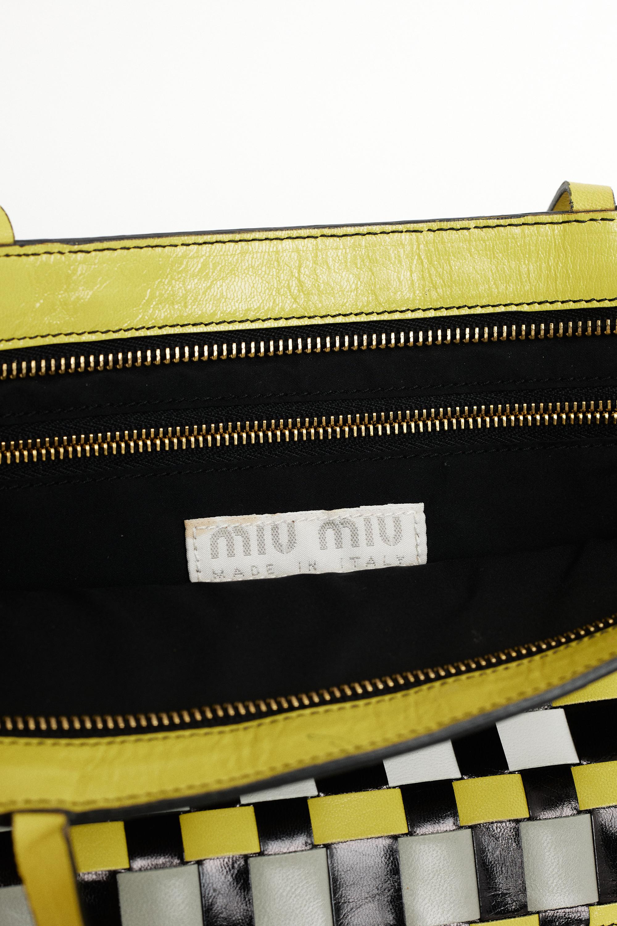 Vintage Miu Miu 1990's Woven Baguette Shoulder Bag 2