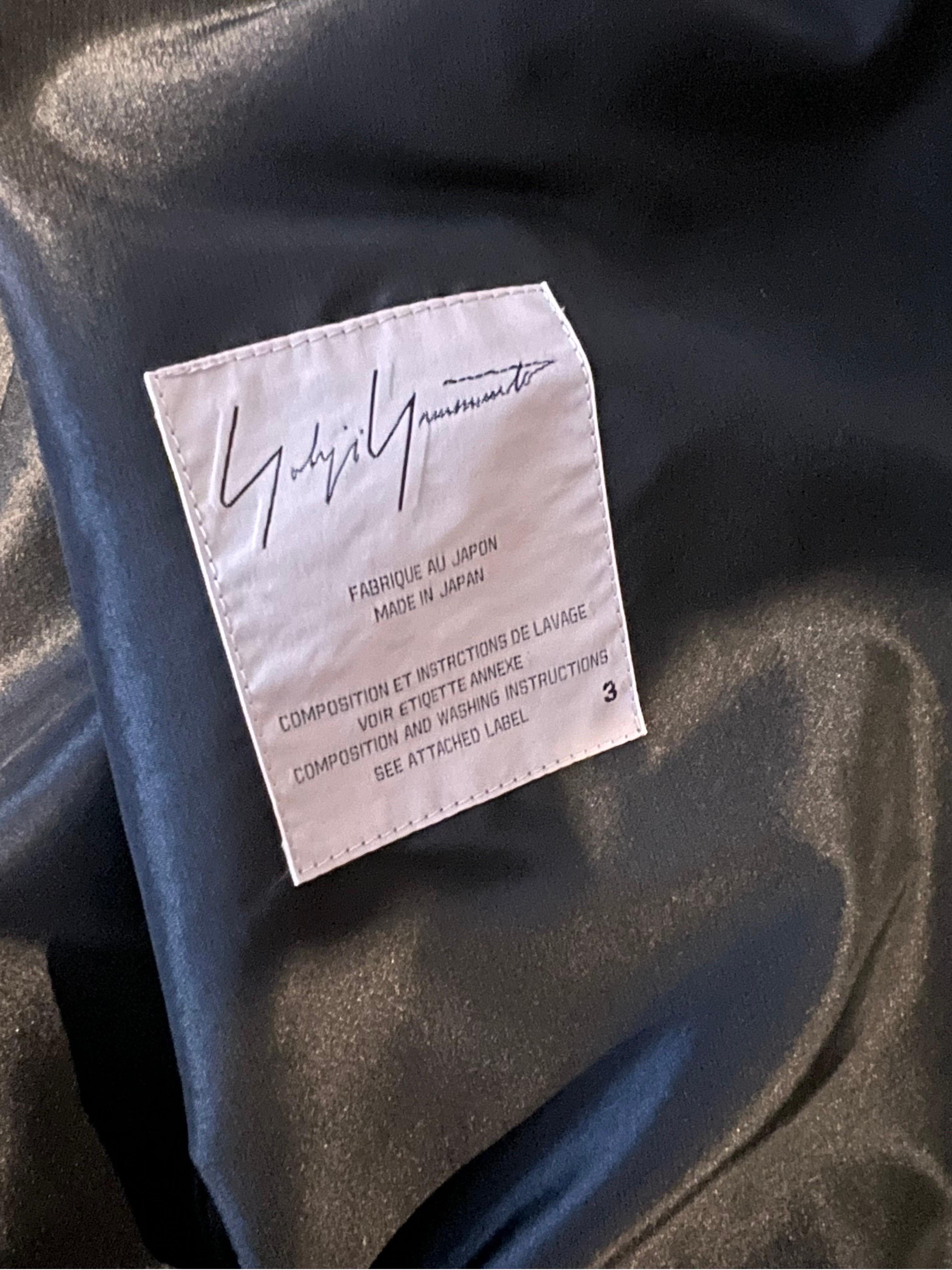 Vintage 1990’s Yohji Yamamoto oversized double cut/lapel jacket For Sale 3