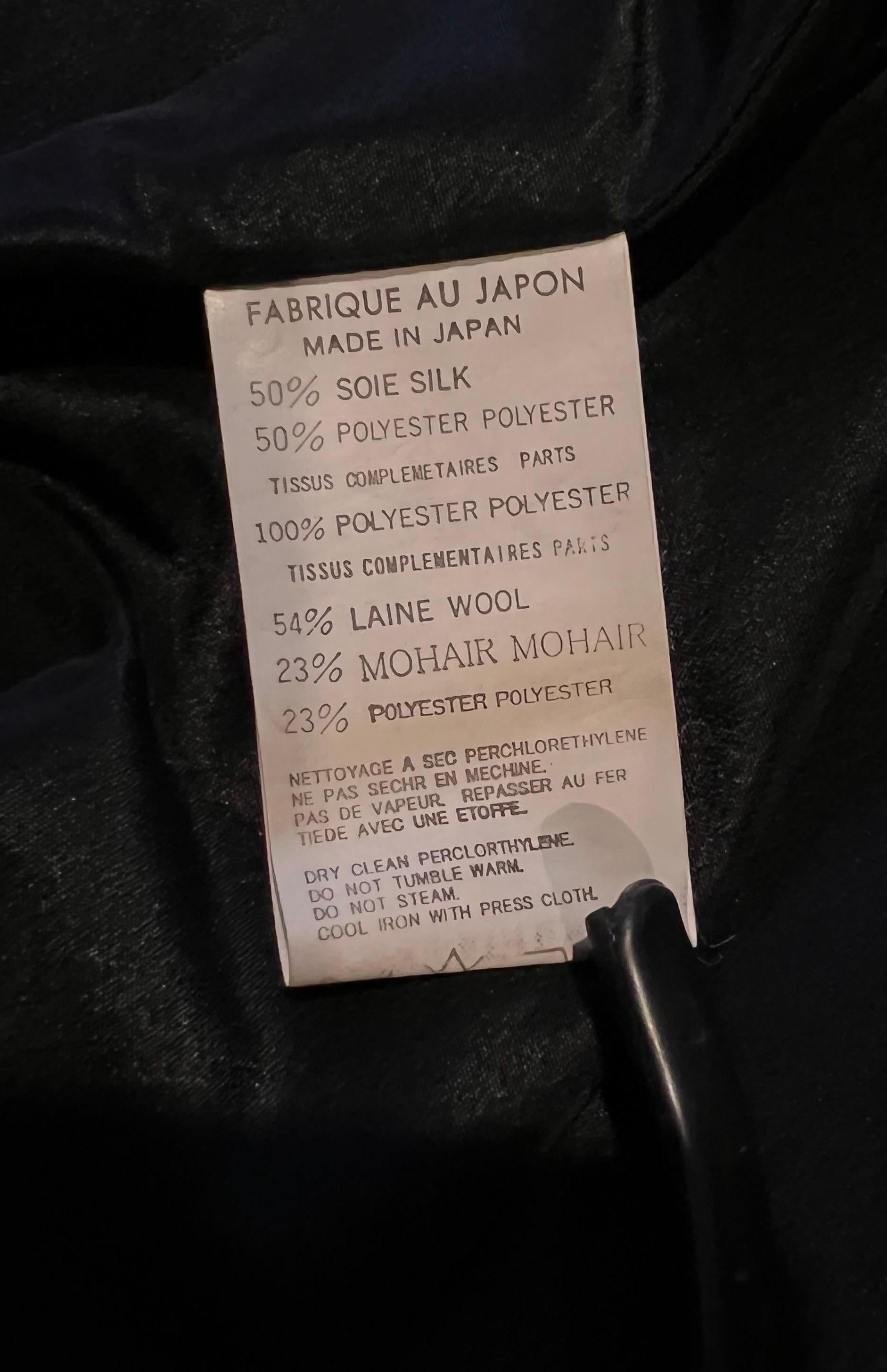 Vintage 1990’s Yohji Yamamoto oversized double cut/lapel jacket For Sale 4