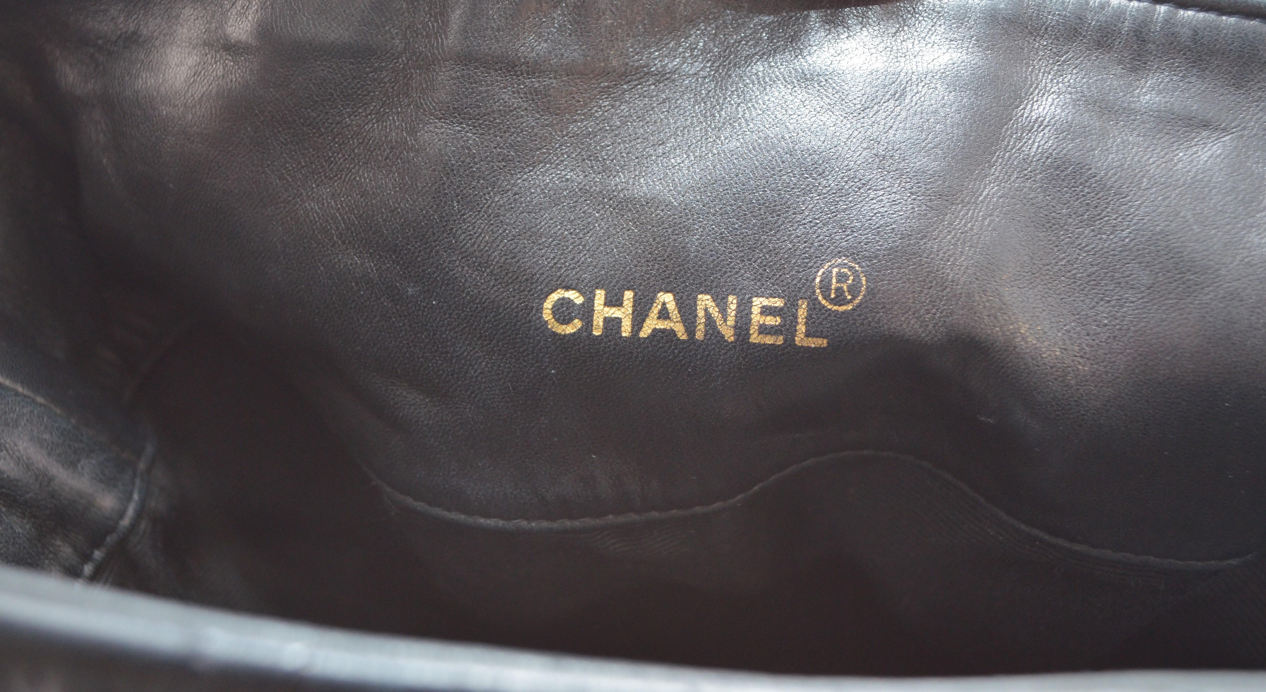 Vintage 1991-94 Chanel Quilted Leather Tote with Chain Handle 1