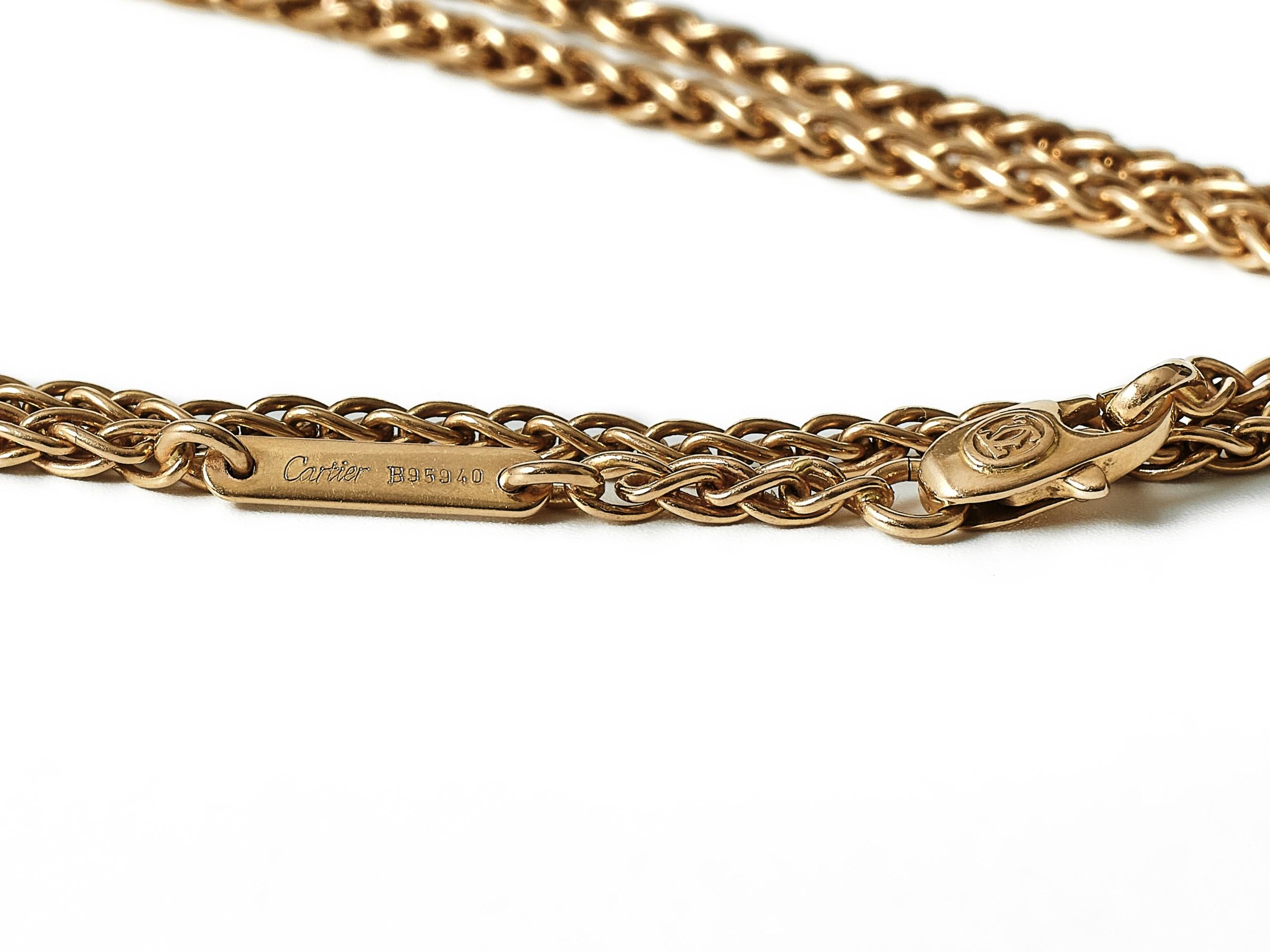 Modern Vintage 1991 Cartier 18 Karat yellow Gold chain necklace