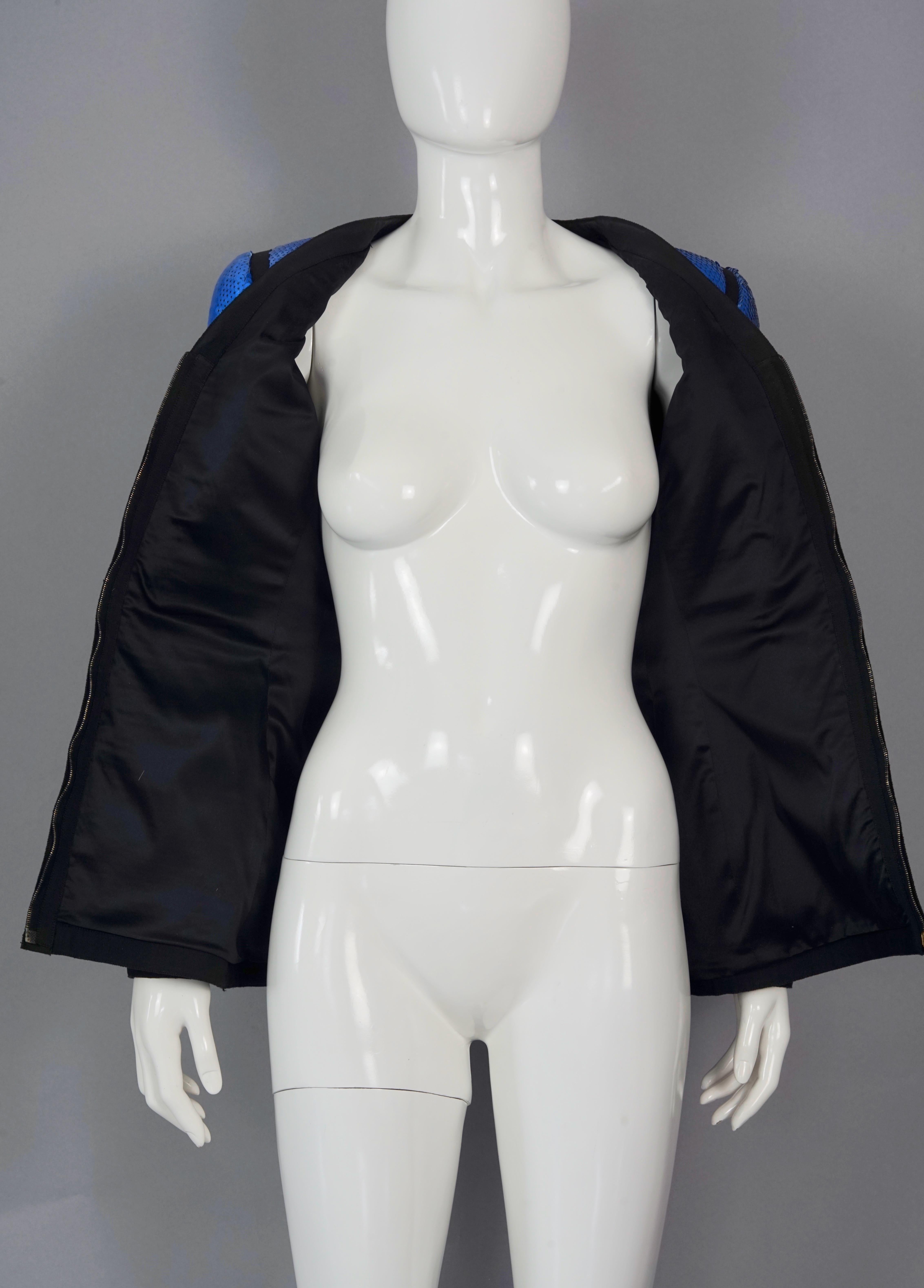 Women's Vintage 1991 CHANEL Blue Sequin Scuba Jacket