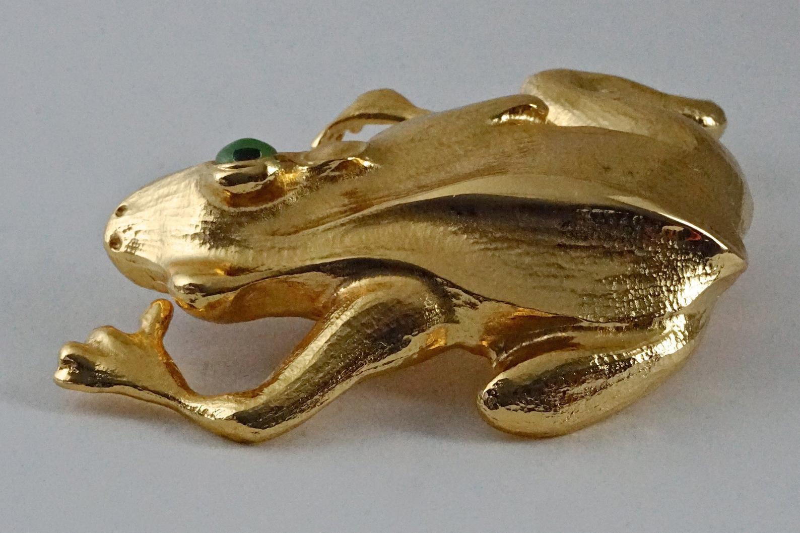 Women's or Men's Vintage 1991 CHRISTOPHER ROSS Sculpture Frog Belt Buckle For Sale