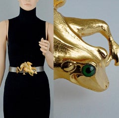 Vintage 1991 CHRISTOPHER ROSS Sculpture Frog Belt Buckle